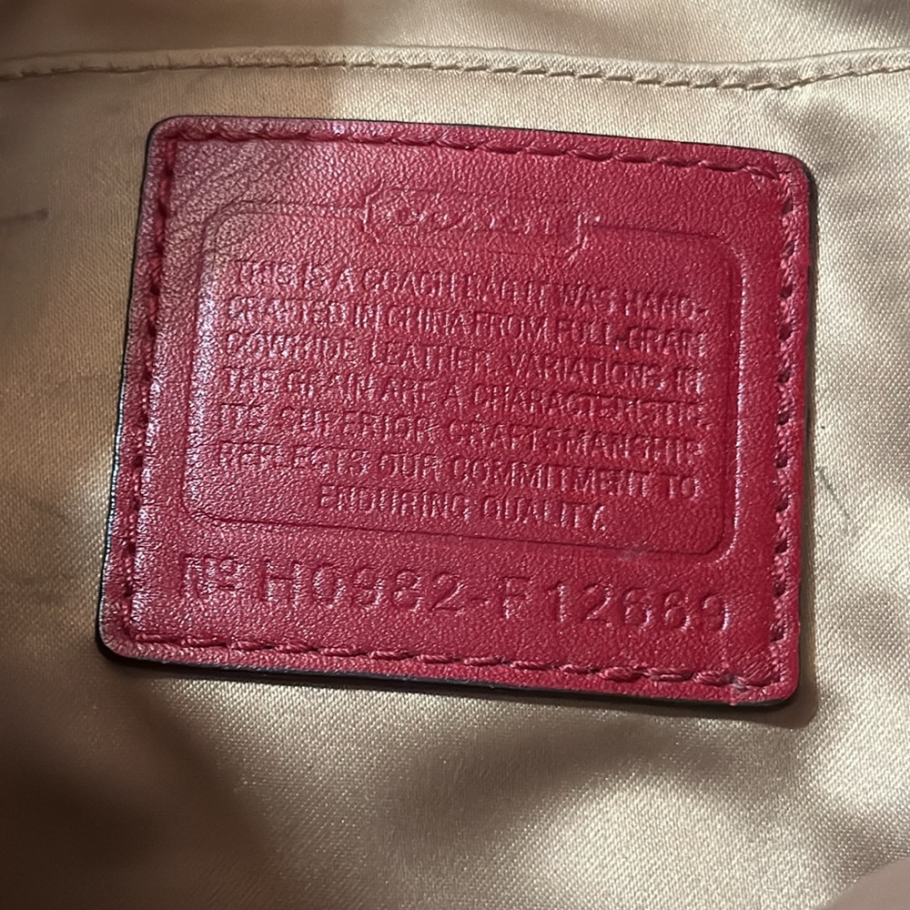 Coach red leather shoulder bag. Any purchase at my life so gets entry for raffle - Picture 9 of 9